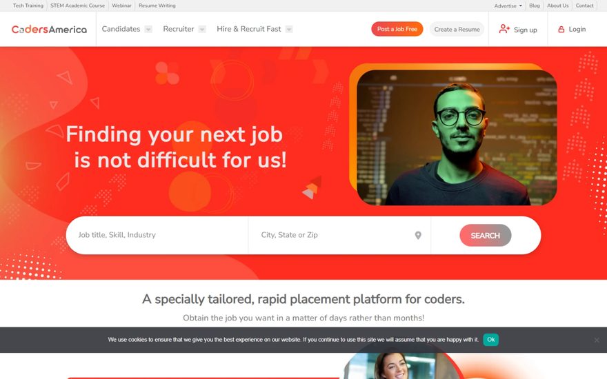 The CodersAmerica home page