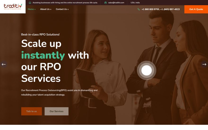 The Traditiv home page